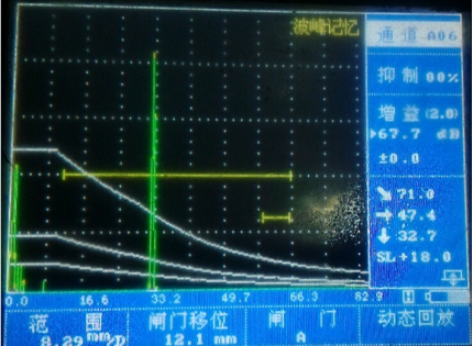  超声检测“坡口未熔合”波形